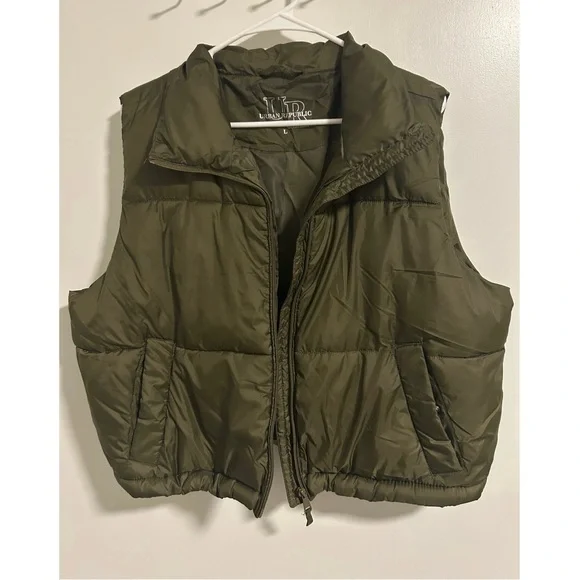 Urban Republic Khaki Puffer Vest - Picture 1 of 3